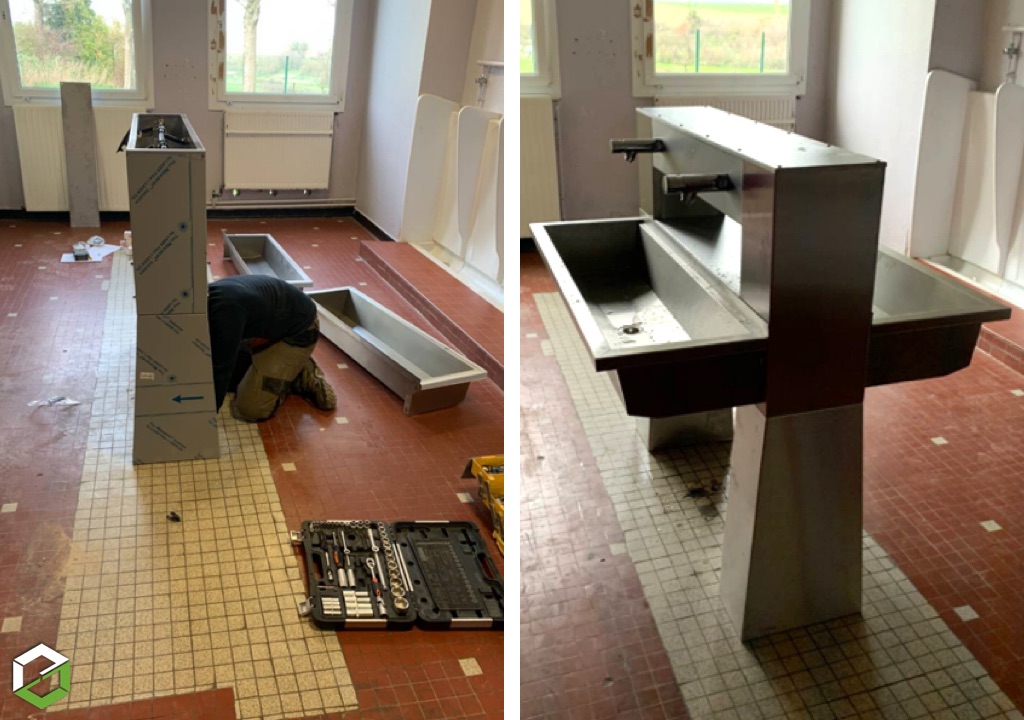 Installation lave mains collectif-Meurthe et Moselle (54)