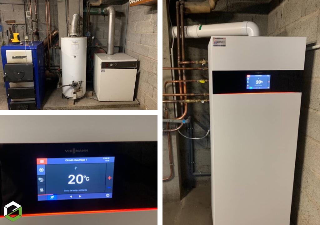 Installation d'une chaudière gaz condensation Viessmann - Entreprise Qualigaz