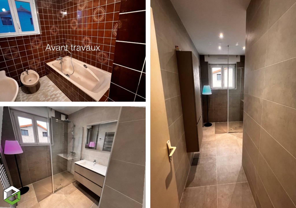 Rénovation salle de bain avec remplacement d'une baignoire par une douche-Meurthe et Moselle (54)