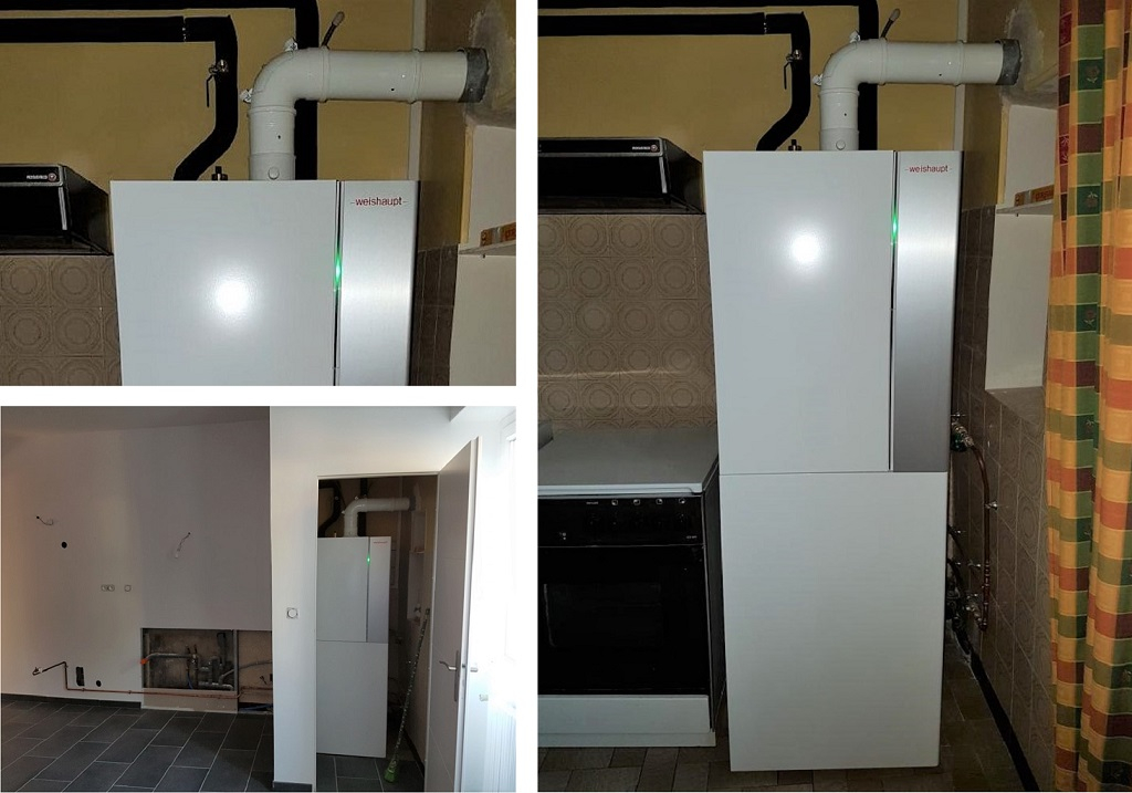 Consultez la chantier : installation chaudière gaz condensation weishaupt