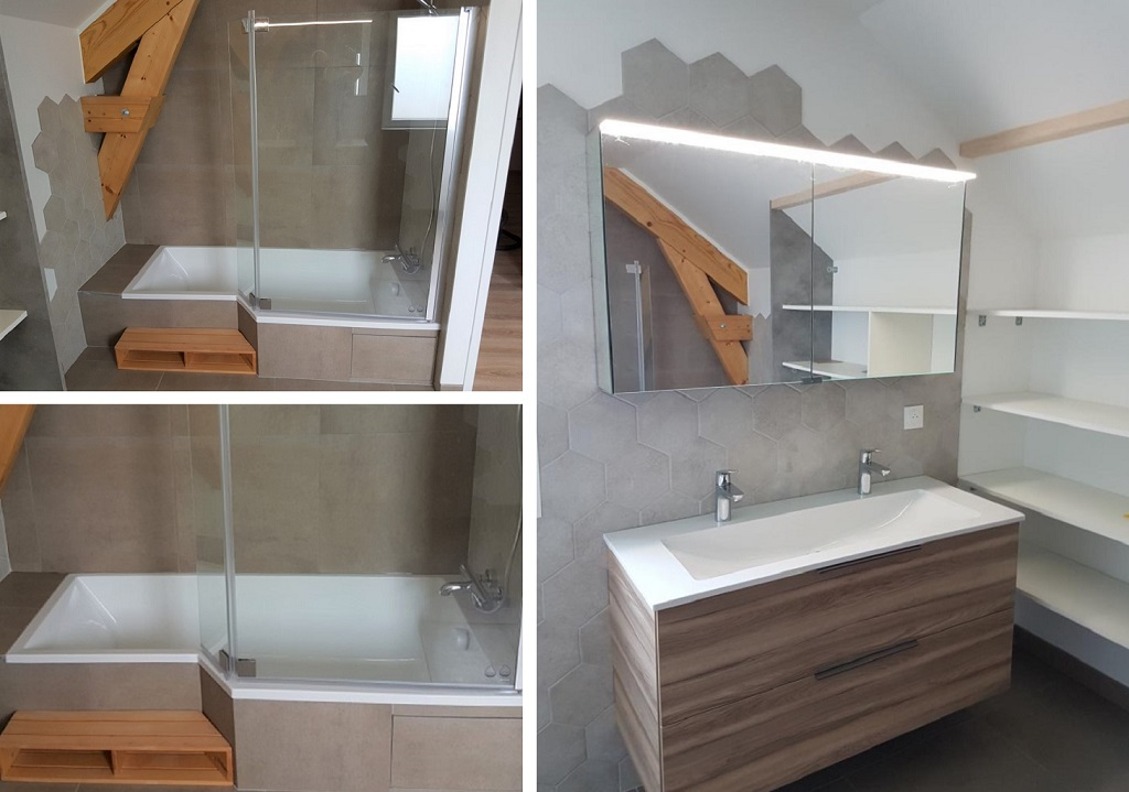 Consultez la chantier : création salle de bain