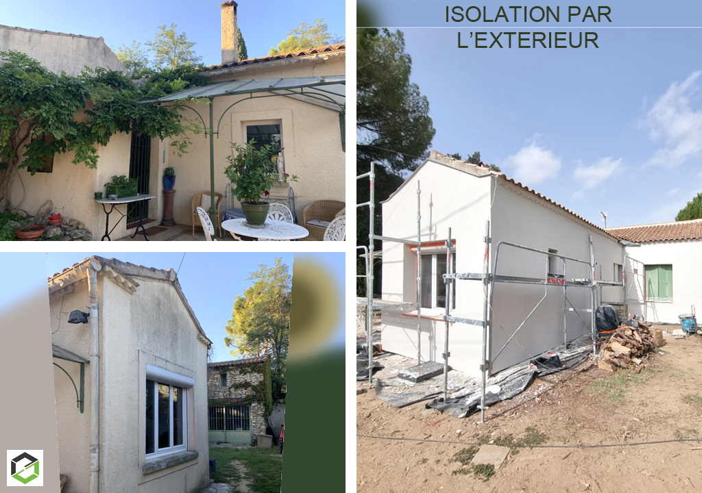 Isolation thermique d'une maison par l'extérieur - ITE