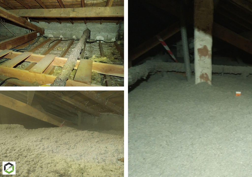 Isolation de combles avec soufflage de ouate de cellulose