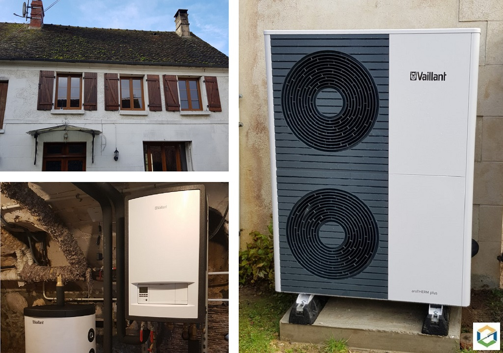 installation d'une pompe à chaleur vaillant arotherm plus