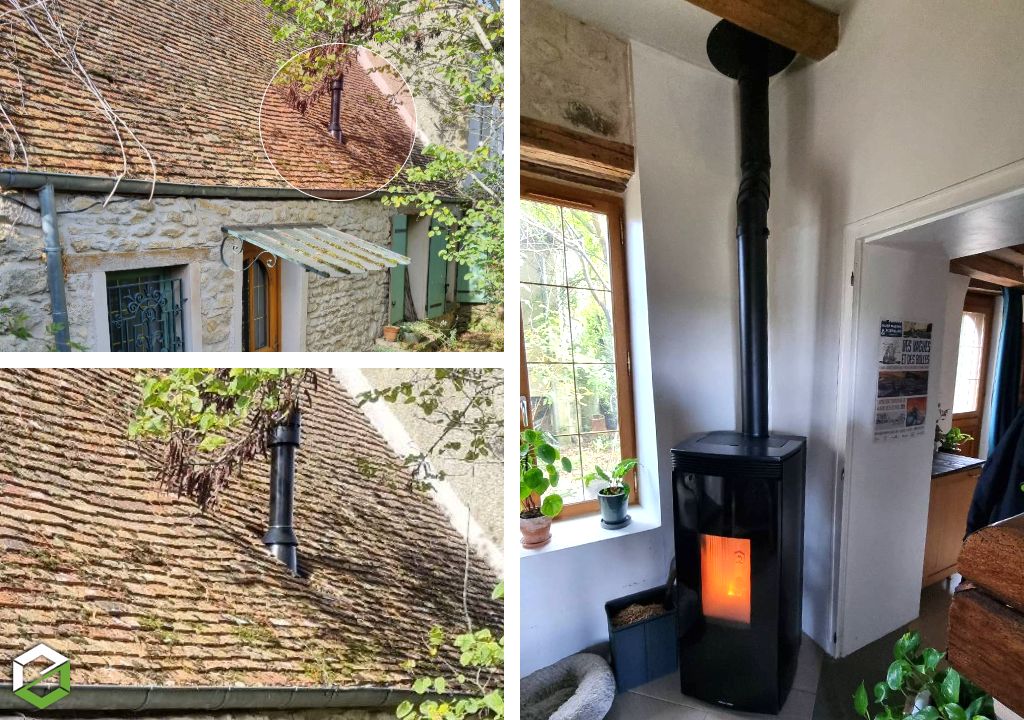 Ets DS Thermique : Installation d'un poêle à granulés de bois JOLLY MEC canalisable - Installateur RGE