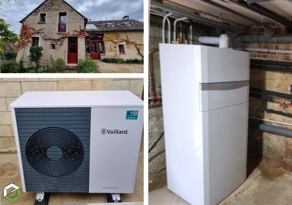 Ets DS Thermique : RGE QUALIPAC - Installation d'une pompe à chaleur hybride gaz Vaillant en remplacement d'une chaudière gaz