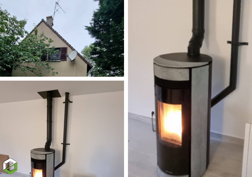 Installation d'un poêle à granulés JOLLY MEC canalisable - Artisan RGE QULIBOIS-Yvelines (78)