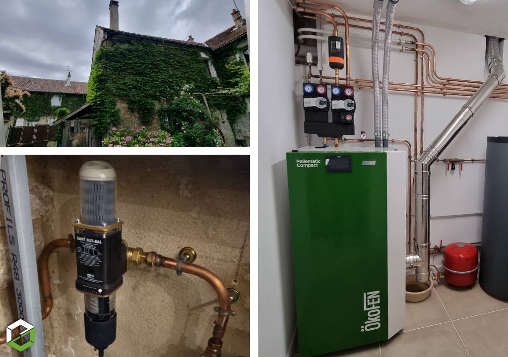 Ets DS Thermique : INSTALLATEUR RGE QUALIBOIS : Remplacement d'une chaudière gaz par une chaudière à granulés de bois ÖKOFEN