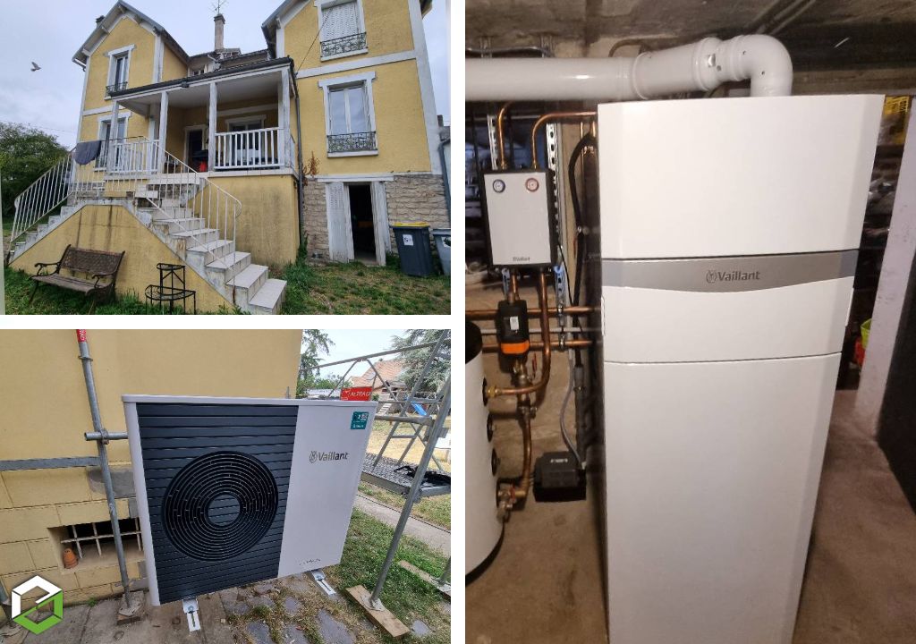 Consultez la chantier : remplacement d'une chaudière gaz par une pompe à chaleur hybride vaillant