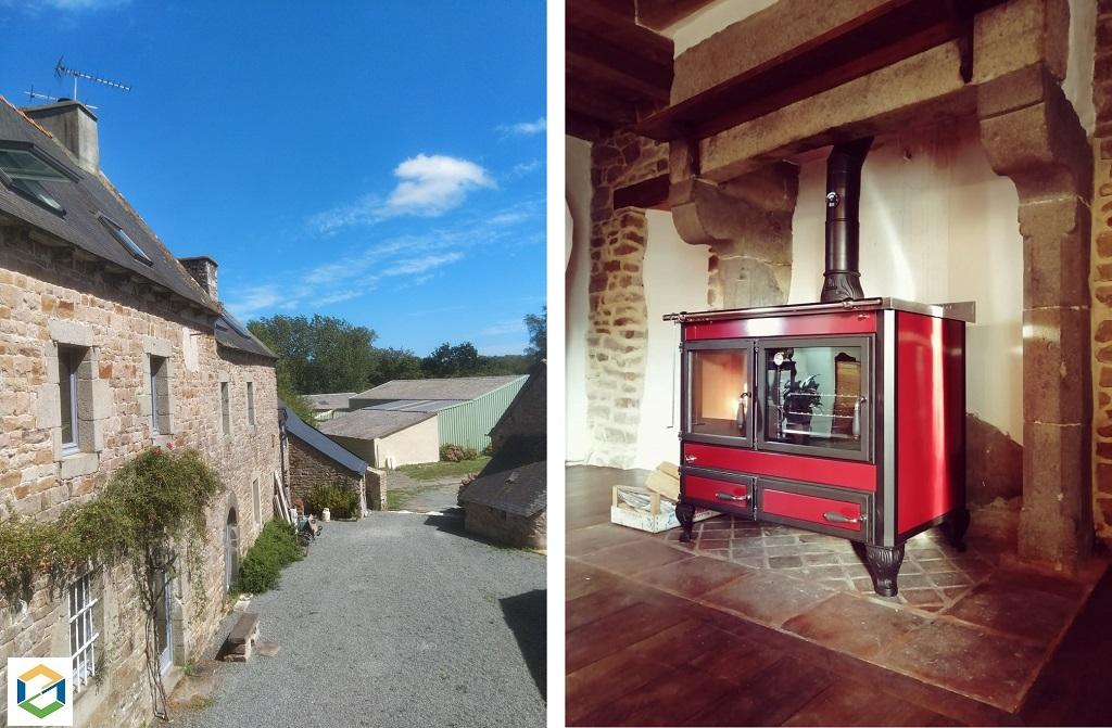 Installation d’une cuisinière a bois WEKOS 