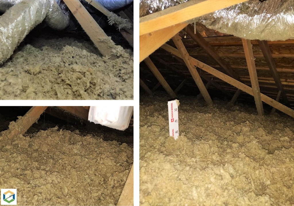 Travaux d'isolation des combles en laine de roche