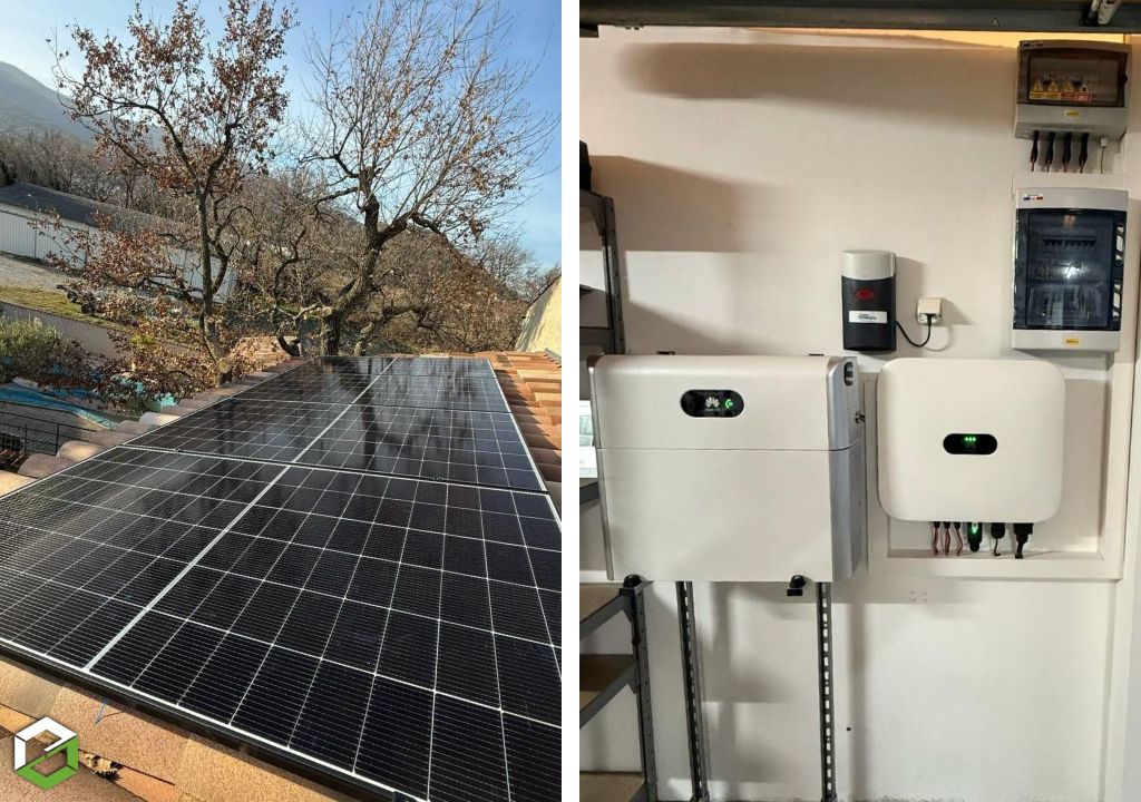Entreprise qualifiée en pose de panneaux solaires avec batterie physique