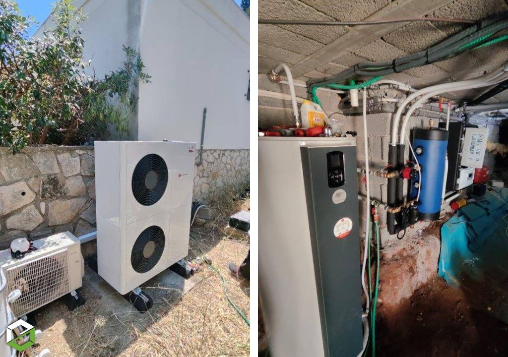 Remplacement chaudière gaz par une pompe à chaleur air-eau Saunier Duval