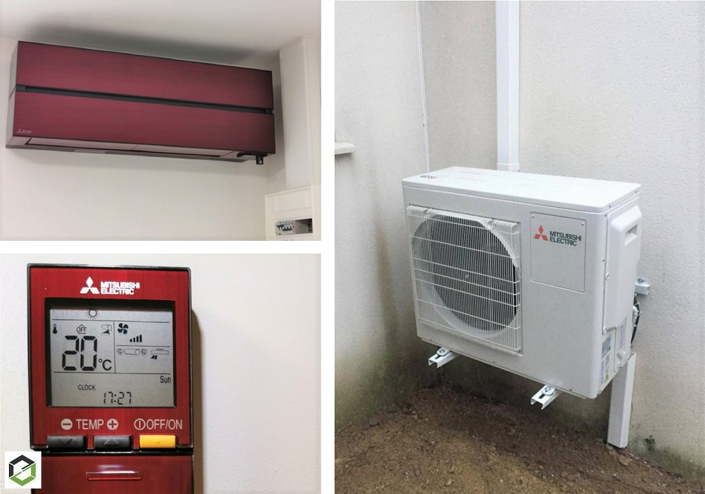 Consultez la chantier : installateur rge qualipac installation d’une climatisation réversible mitsubishi Électric 