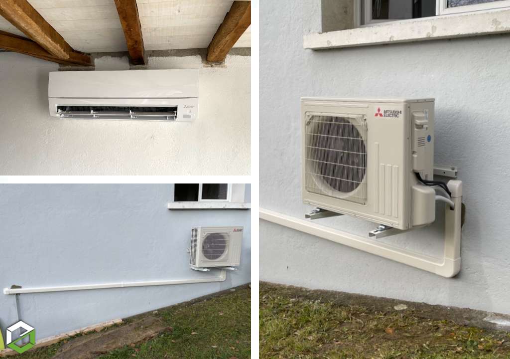 Consultez la chantier : installateur rge qualipac - installation d'une climatisation réversible mitsubishi electric  