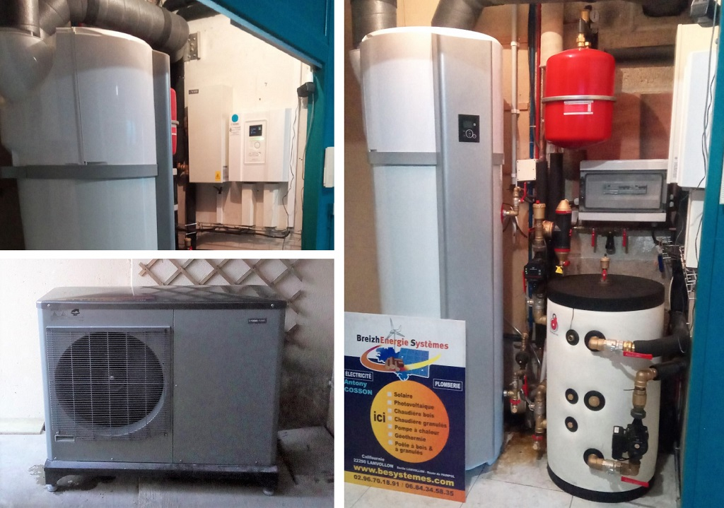 Consultez la chantier : installation pompe à chaleur air/eau  nibe  + ballon thermodynamique atlantic 