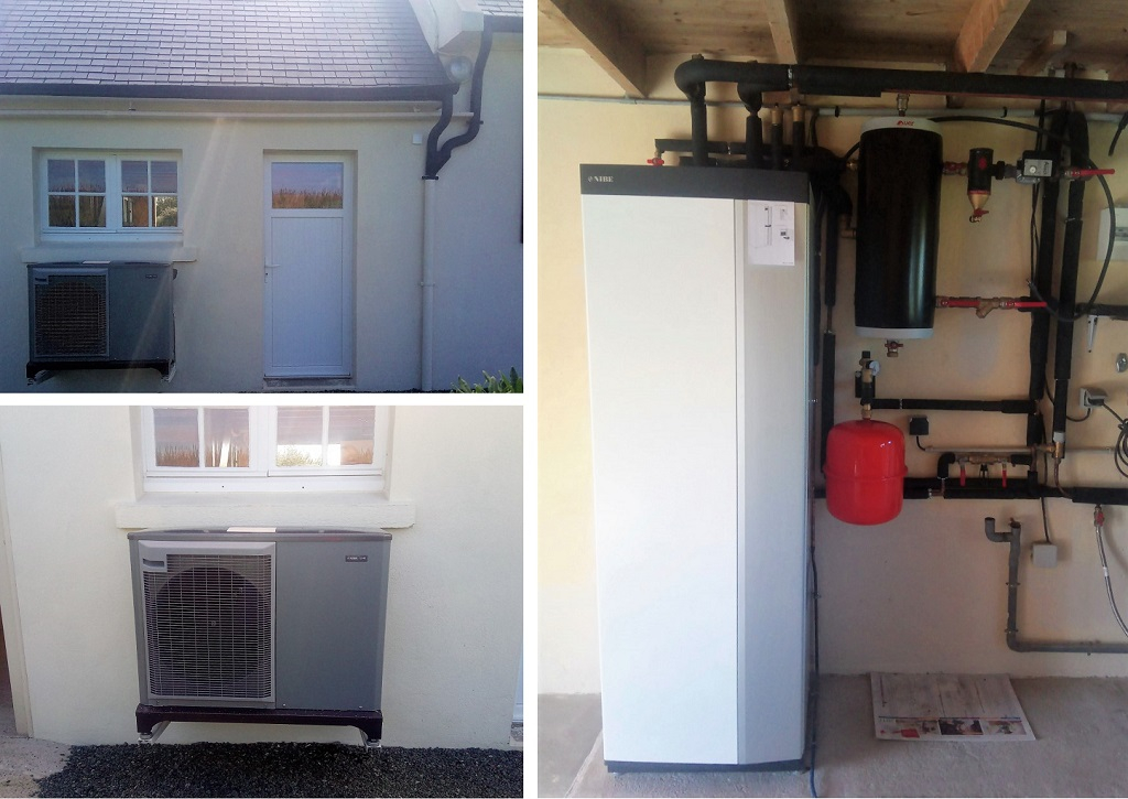 Consultez la chantier : installation pompe à chaleur aérothermie air/eau nibe