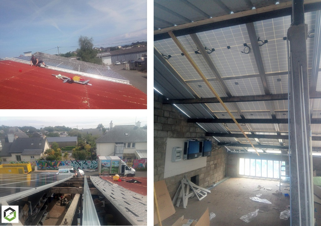 Installation photovoltaïque sur bâtiment professionel