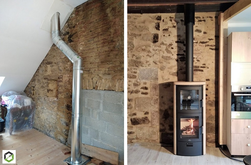 rge qualibois - installation d'un poêle à bois avec four max blank