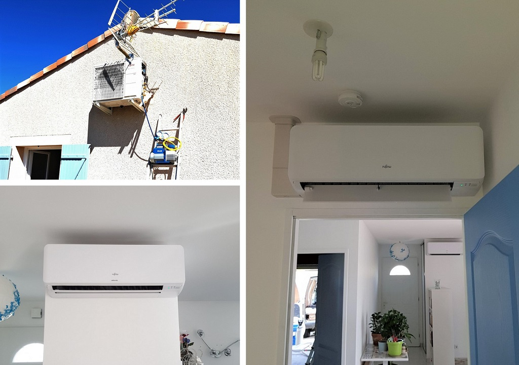 Installation climatisation réversible bi-splits de marque  ATLANTIC