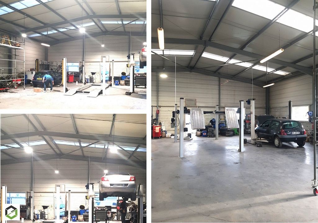 Travaux d'éclairage Garage Automobile