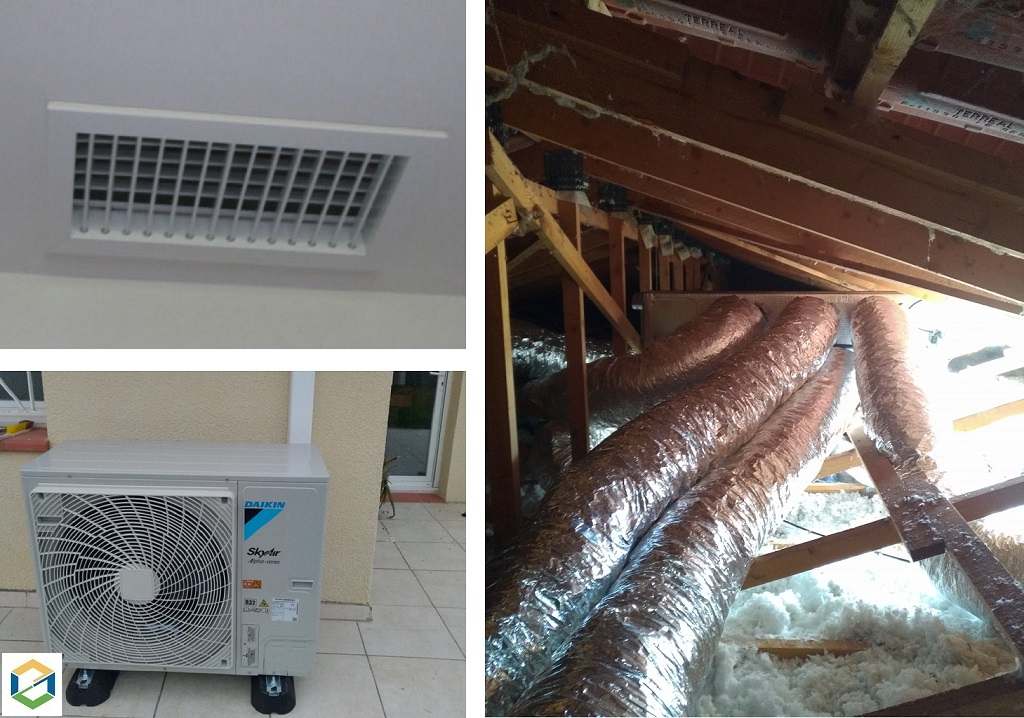 Consultez la chantier : pose d'une climatisation gainable daikin - pac air-air