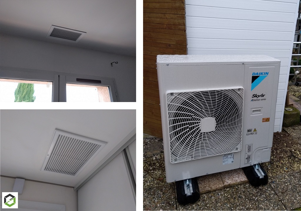 Consultez la chantier : pose d'une climatisation réversible gainable daikin - pac air-air