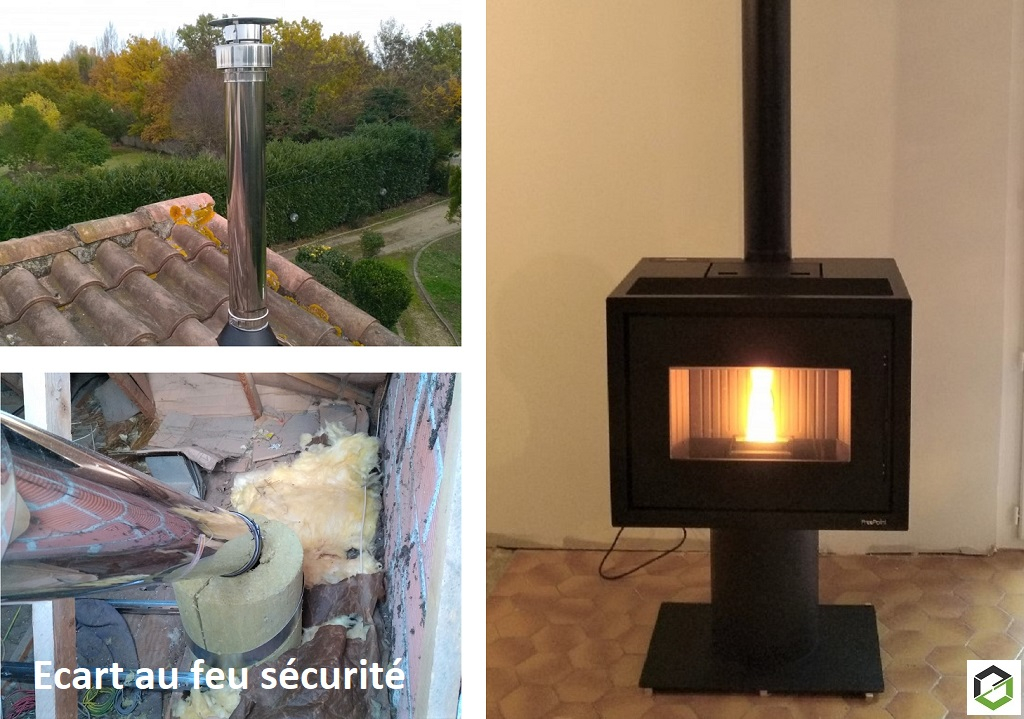 Consultez la chantier : pose d'un poêle à granulé freepoint modo - entreprise certifiée rge qualibois