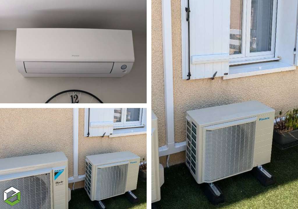 Consultez la chantier : pose d'une pompe à chaleur (pac) air/air daikin perfera
