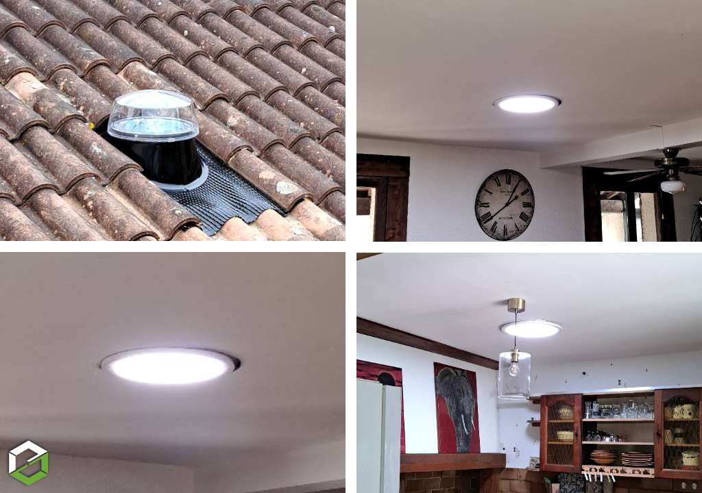 Remplacement de 2 puits de lumière par des nouveaux de la marque Solatube