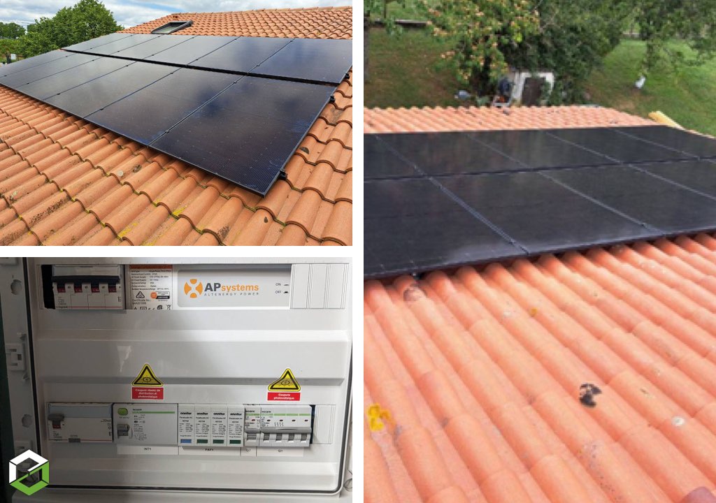 Installation photovoltaïque DMEGC/APS de 6 kWc panneaux DMEGC Solar 500 W bi-verre - entreprise certifiée RGE QualiPV