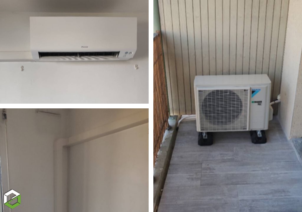 Consultez la chantier : pose d'un monosplit daikin perfera 2500w  - entreprise certifiée rge qualipac