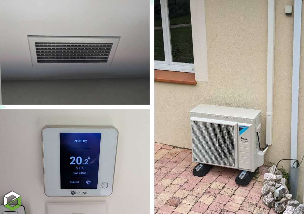 Mise en place de deux gainables Daikin FBA - entreprise certifiée RGE QualiPAC