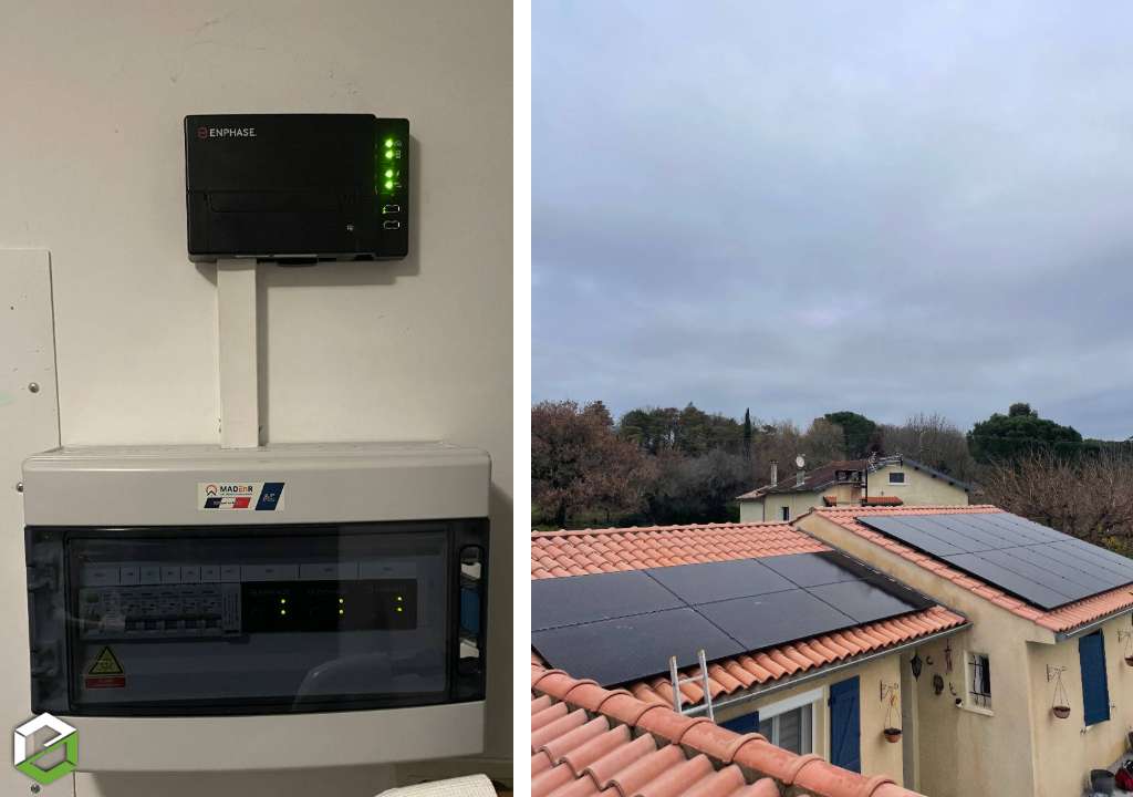Consultez la chantier : installation photovoltaïque sunpower / enphase de 9 kwc panneaux sunpower performance 7  500 w full black
