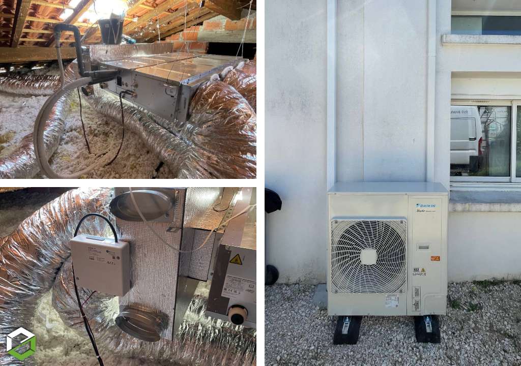 Consultez la chantier : installation d'une clim gainable daikin fba100 à st simon  - artisan certifié rge qualipac
