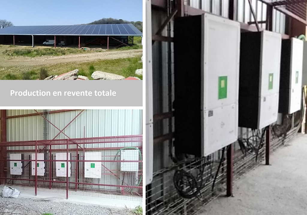 Consultez la chantier : panneaux solaire  sur hangar 100 kwc revente totale