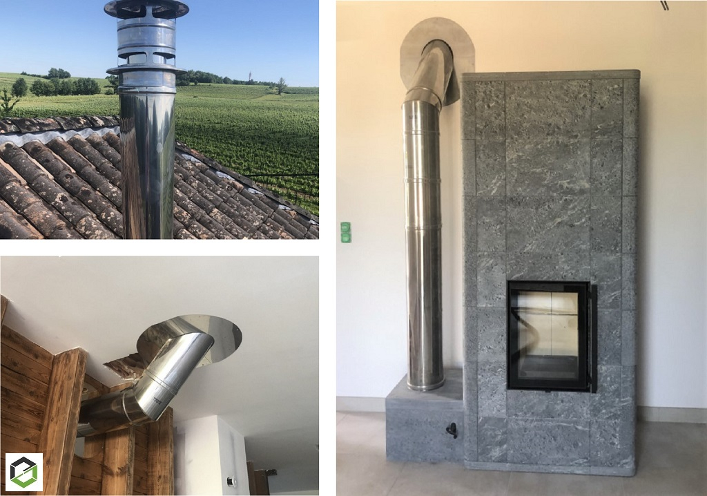 Consultez la chantier : installateur entreprise artisan rge poêle de masse à bois hybride bois et granulés 