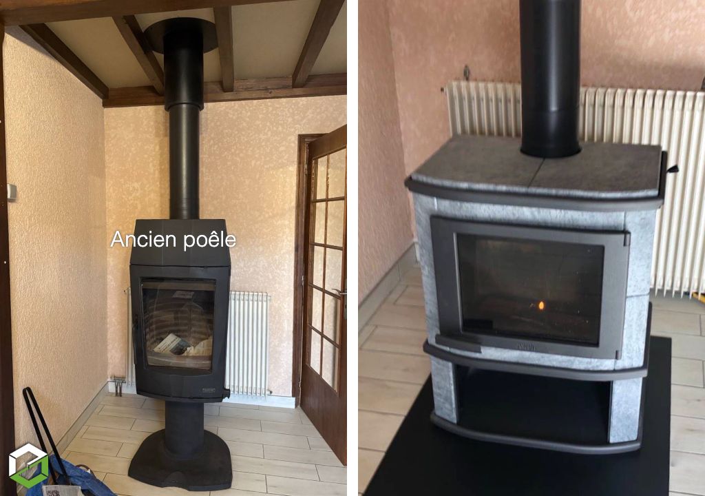 Remplacer mon poêle à bois en fonte par un poêle à accumulation