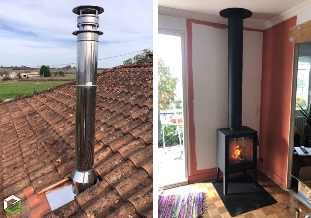 ​ Installation d’un poêle à bois Contura 210 – Design, performance et innovation