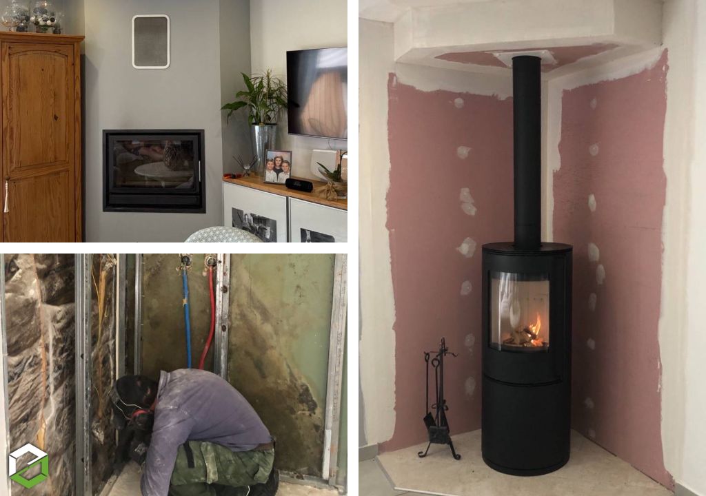 remplacer une cheminée insert par un poêle à bois Laudevco 
