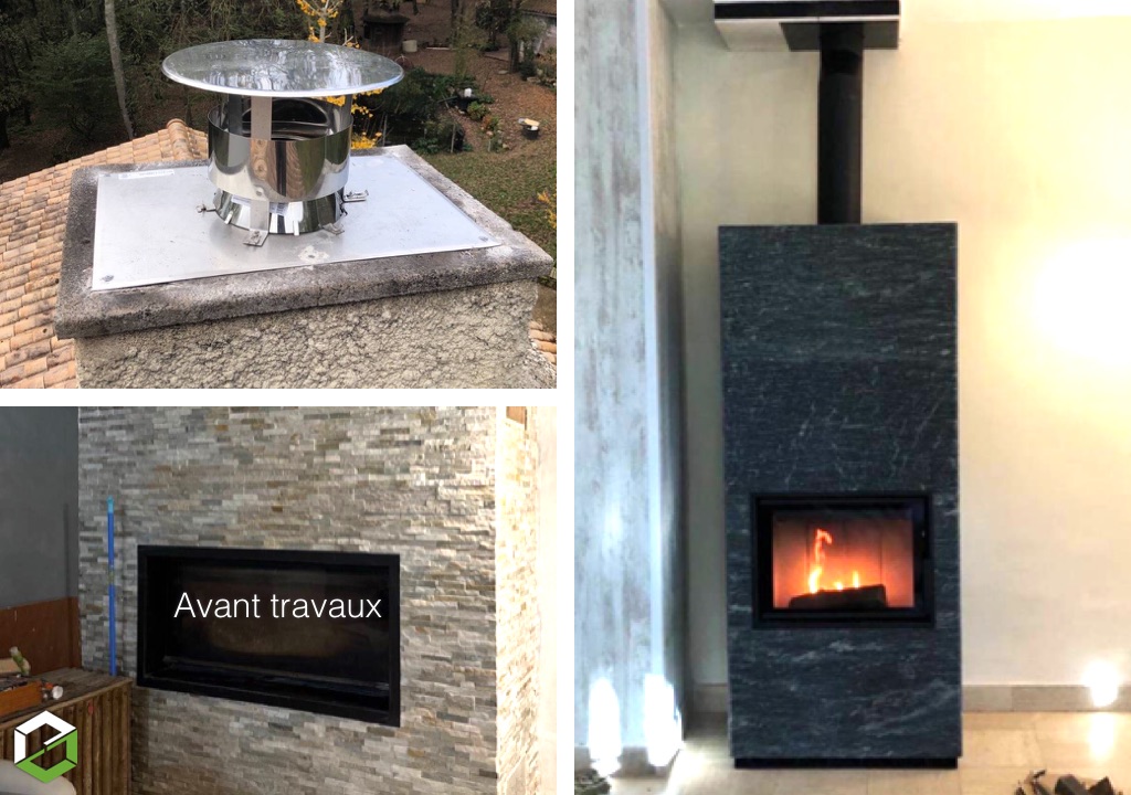 Remplacer une cheminée insert par un poêle à accumulation en stéatite 