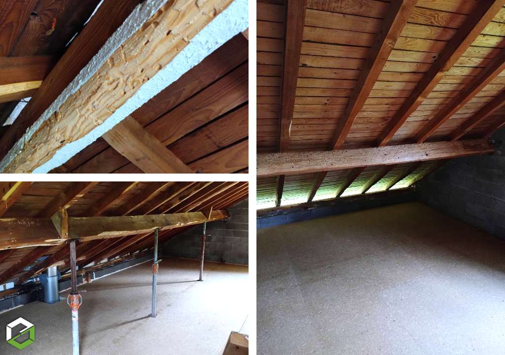 Consultez la chantier : insectes du bois dans une toiture, secteur remiremont, rupt et plombières - entreprise rge qualibat