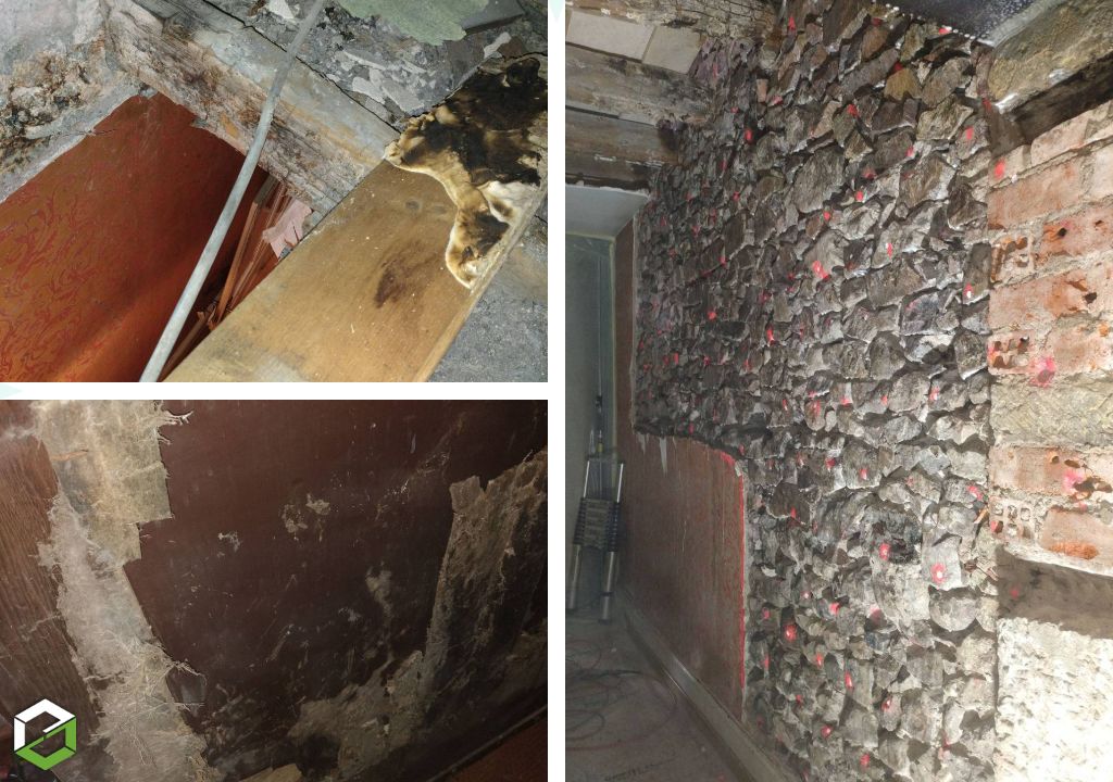 Consultez la chantier : champignon lignivore (mérule) à l'étage d'une maison - entreprise rge qualibat