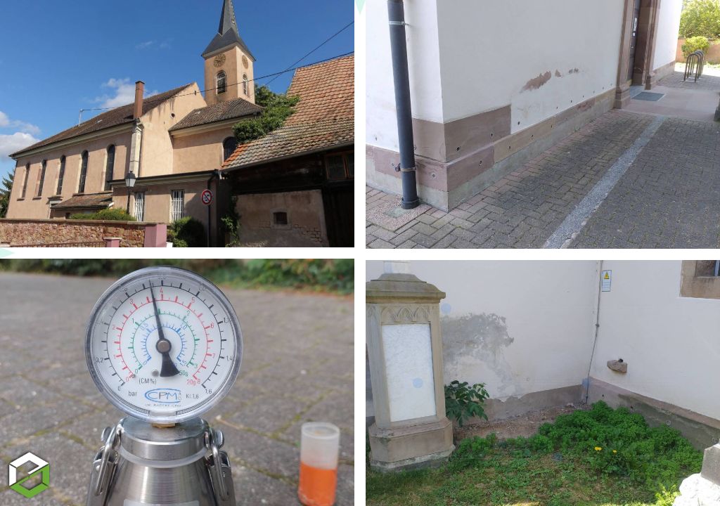 remontées capillaires dans une église historique - entreprise rge qualibat