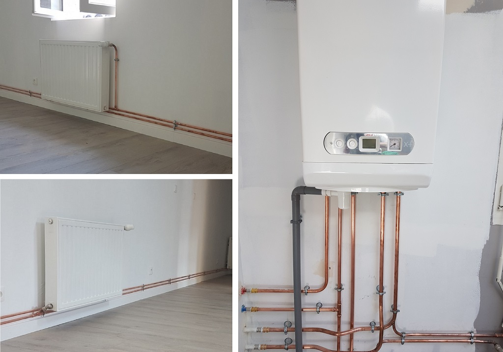Installation d'un circuit de chauffage et pose d'une chaudière
