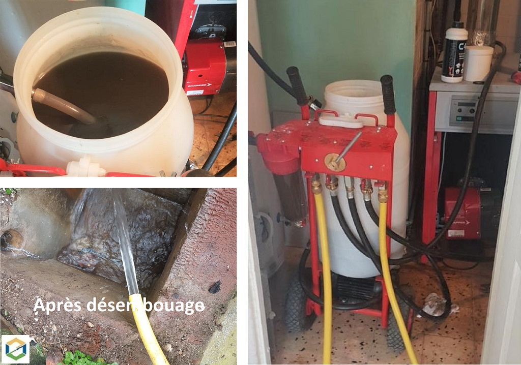 desembouage  circuits de chauffage