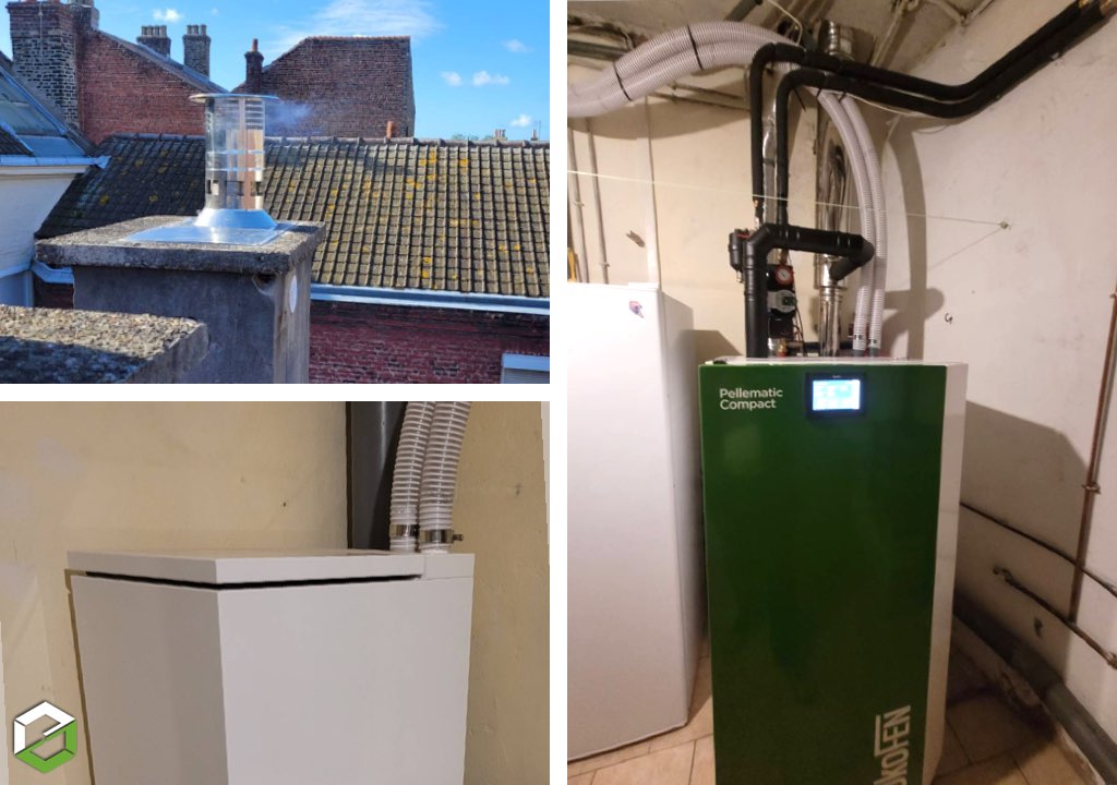 Consultez la chantier : rge qualibois - installation d'une chaudière à granulés okofen pellematic compact