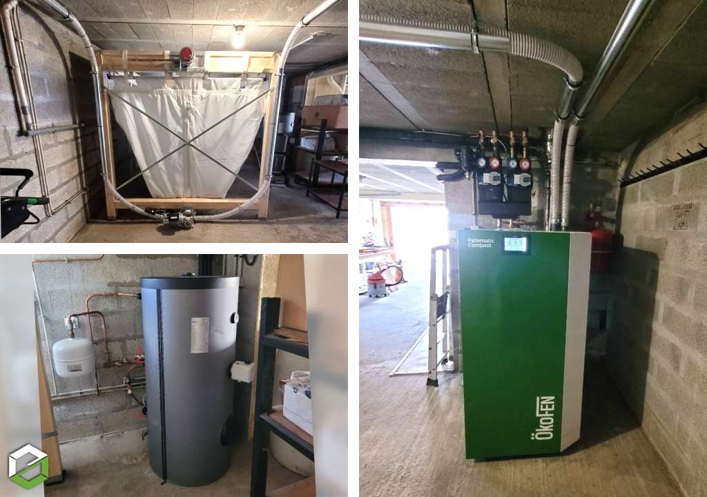 installation d'une chaudière à granulés de bois Ökofen - entreprise rge qualibois