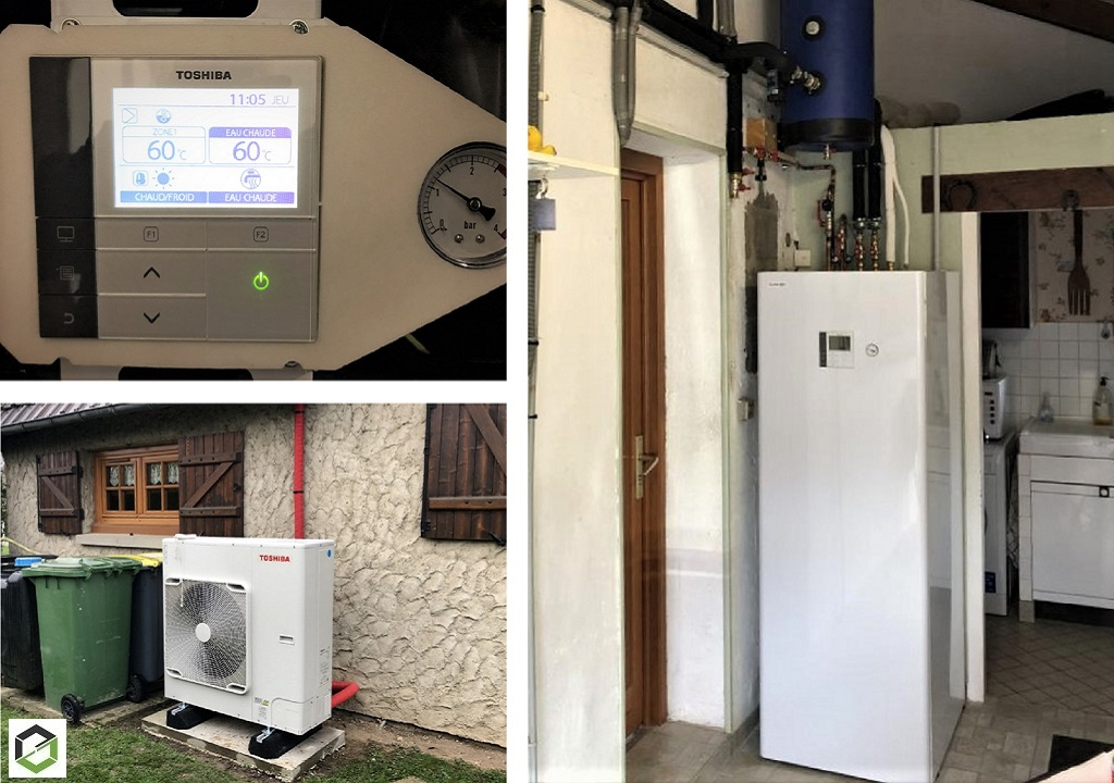 Remplacement d'un chaudière gaz propane par une pompe à chaleur air/eau.