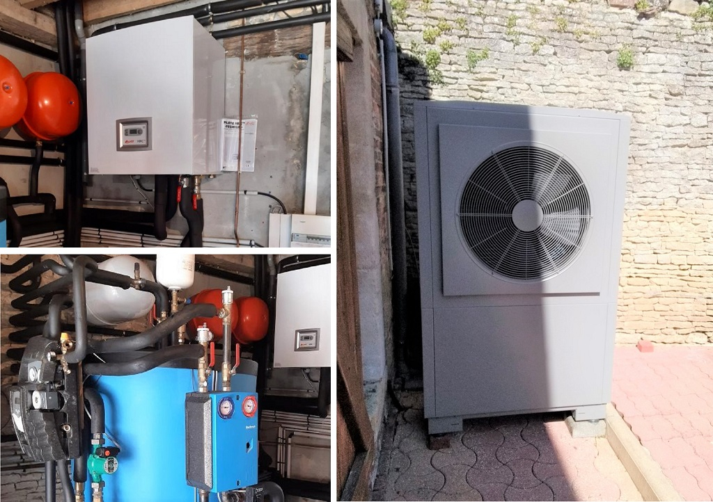 installation solaire hydraulique chauffage et eau chaude en appoint d'une pac auer